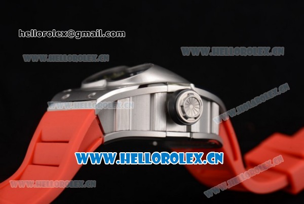 Richard Mille RM053 Asia Automatic Steel Case with Skeleton Dial and Red Rubber Strap - Click Image to Close